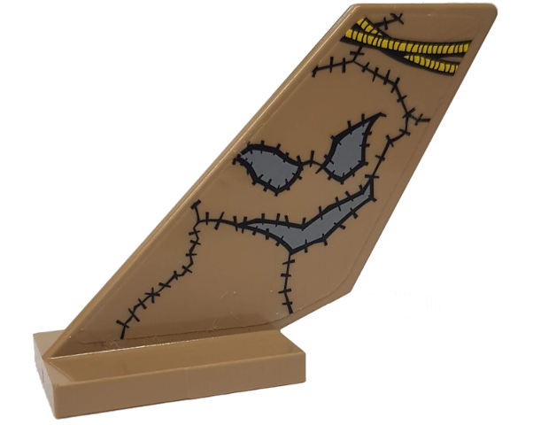 Lego Tail Shuttle with Scarecrow Face Pattern on Both Sides (Stickers) - Set 7786
