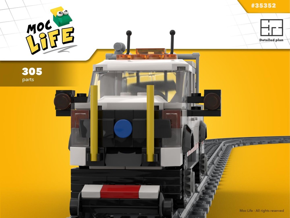 Lego Ford F-250 quad cab long bed high-rail