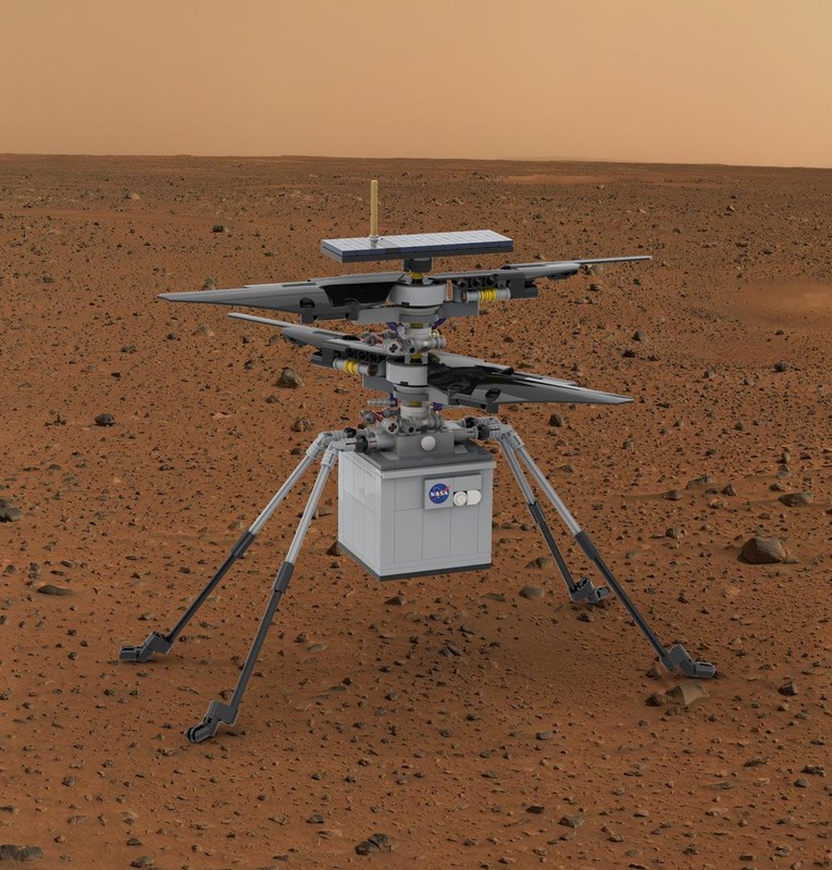 Lego NASA-Ingenuity Mars helicopter. Scale 1:5