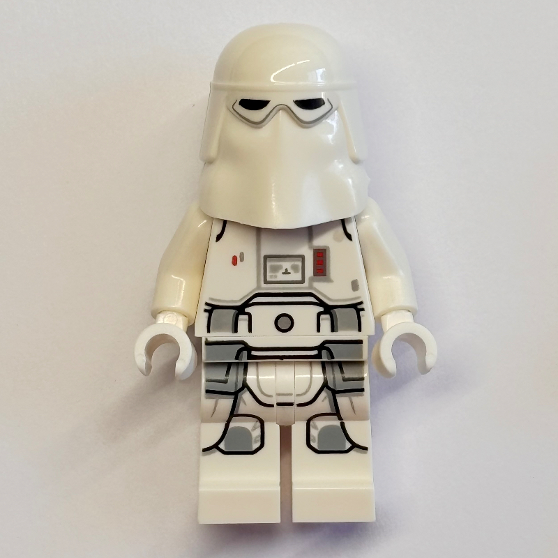 Lego Snowtrooper, White Hips, Printed Legs, White Hands (Warm Tan Head)