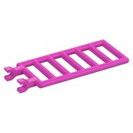 Lego Bar 7 x 3 with Double Clips (Ladder) [Straight Clips] / Dark Pink