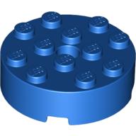 Lego Brick Round 4 x 4 Centre Hole / Blue