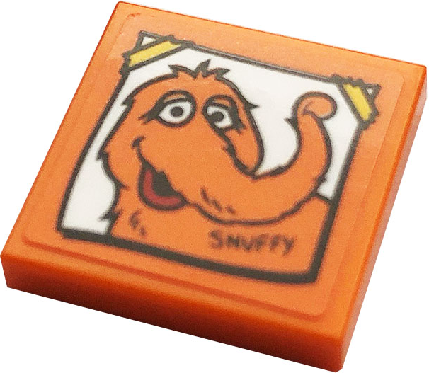 Lego Tile 2 x 2 with Poster with 'SNUFFY' Pattern (Sticker) - Set 21324