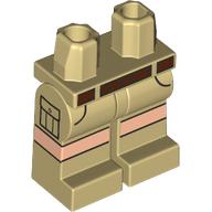Lego Hips and Tan Legs with Pocket, Dark Brown Belt, Light Nougat Knees print