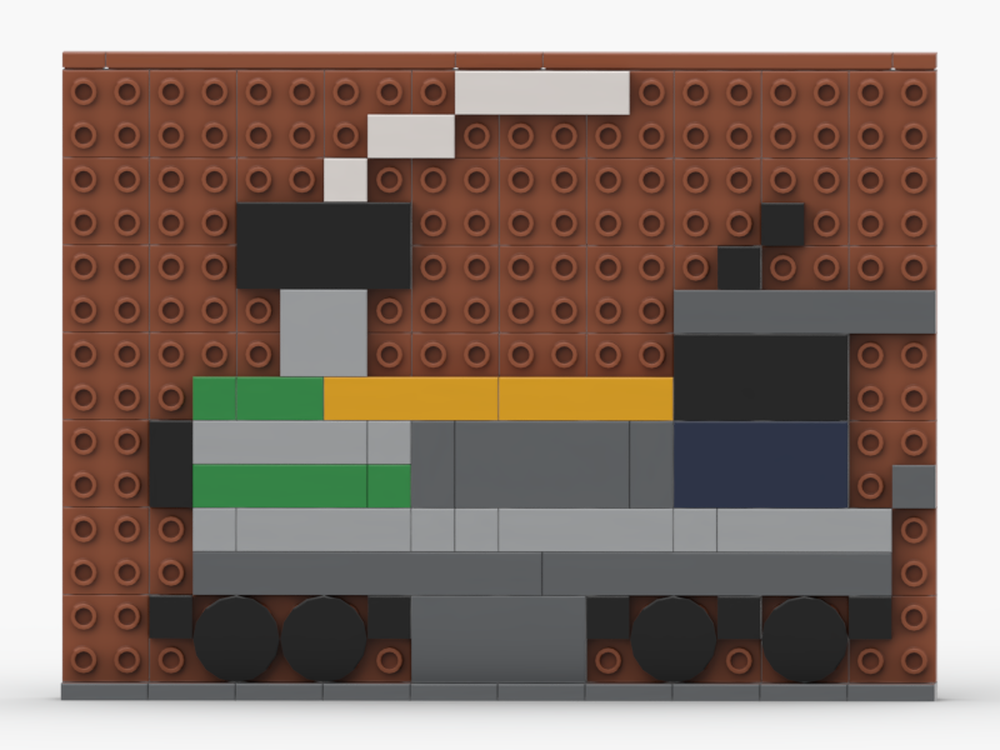 Lego 2D steam train
