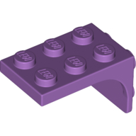 Lego Bracket 2 x 3 - 2 x 2, Curved Sides / Medium Lavender