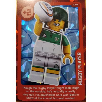 Lego Trading Card, Create the World Living Amazingly - Rugby Player (Foil) / [No Color/Any Color]