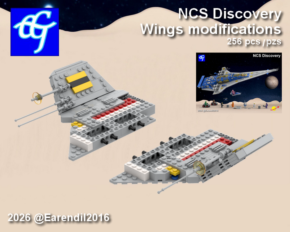 Lego NCS Discovery wings modifications