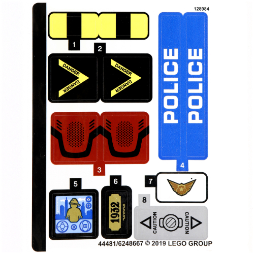 Lego Sticker Sheet for Set 60207-1 / [No Color/Any Color]