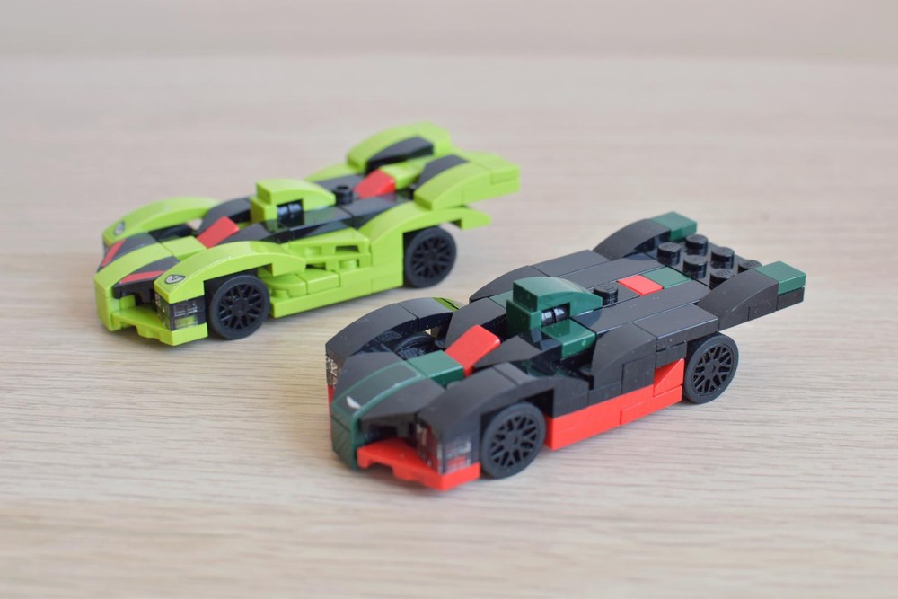 Lego 2 Retro Prototype Racing cars from 2x 30434