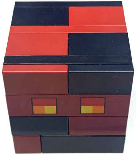 Lego Minecraft Magma Cube, Large (Black and Dark Red Exterior) - Brick Built