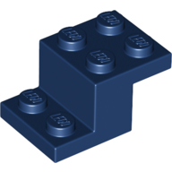 Lego Bracket 3 x 2 x 1 1/3 with Bottom Stud Holder / Dark Blue