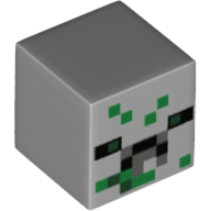 Lego Minifig Head Special, Small Cube (Baby) with Minecraft Zombie Pigman Print