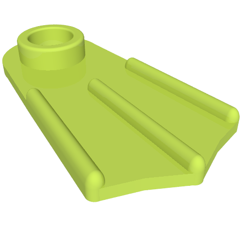Lego Minifig Footwear Flipper [Thin] / Lime