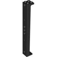 Lego Support 2 x 2 x 13 with 5 Pin Holes / Black