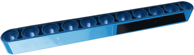 Lego Technic, Liftarm Thick 1 x 11 with Black Stripe Pattern Model Right Side (Sticker) - Set 42083