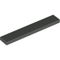 Lego Tile 1 x 6 with Groove / Dark Gray