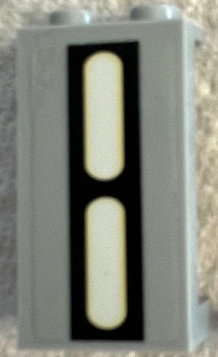 Lego Panel 1 x 2 x 3 with Side Supports - Hollow Studs with SW Death Star Wall Lights Pattern (Sticker) - Set 10188