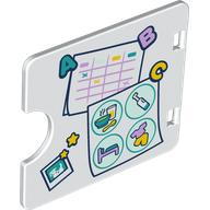 Lego Duplo Door / Window with Cutout (Semi Oval), Calendar, Photo, 'A', 'B', 'C' Magnets Print / White