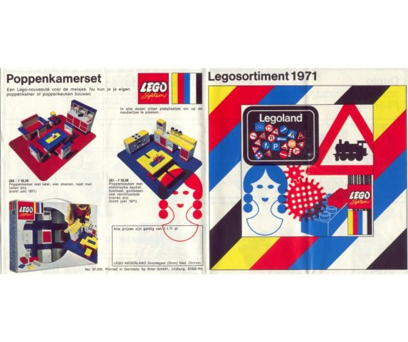 Lego 1971 Large Dutch Foldout - LEGO Sortiment (97220-Ho)