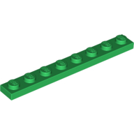 Lego Plate 1 x 8 / Green