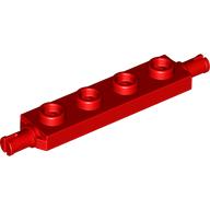 Lego Plate Special 1 x 4 with Wheels Holder / Red