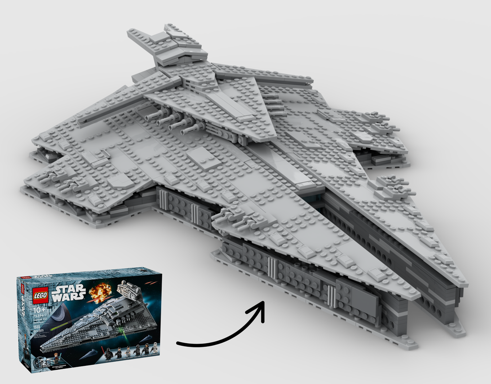 Lego Harrower-Class Dreadnought Alternate Build Using Set 75394