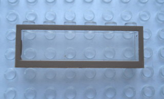 Lego Modulex Window 1 x 6 x 2 with Brown Border Print
