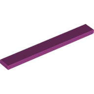 Lego Tile 1 x 8 with Groove / Magenta