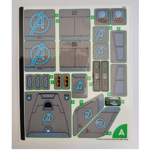 Lego Sticker Sheet 1 for Set 76248-1 / [No Color/Any Color]