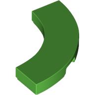 Lego Tile 3 x 3 Curved, Macaroni / Bright Green
