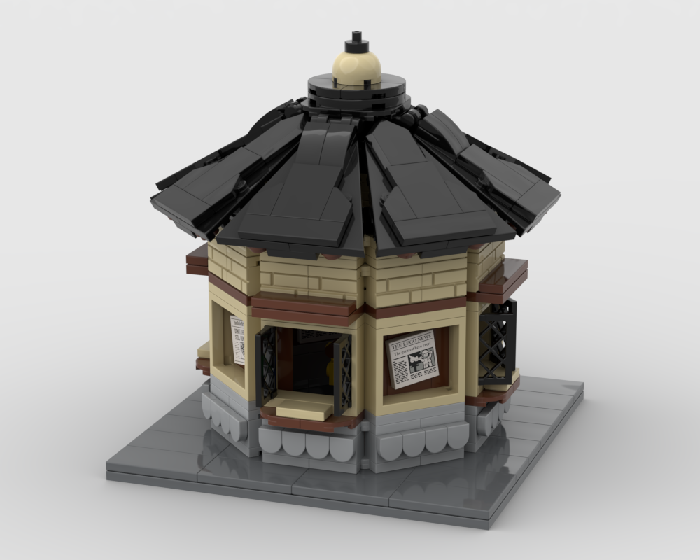 Lego newsagent kiosk - RECOLORED version
