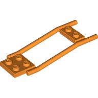 Lego Animal / Creature Accessory, Horse Hitching, 1 x 2 Plate and 2 x 2 Plate [Studded] / Orange