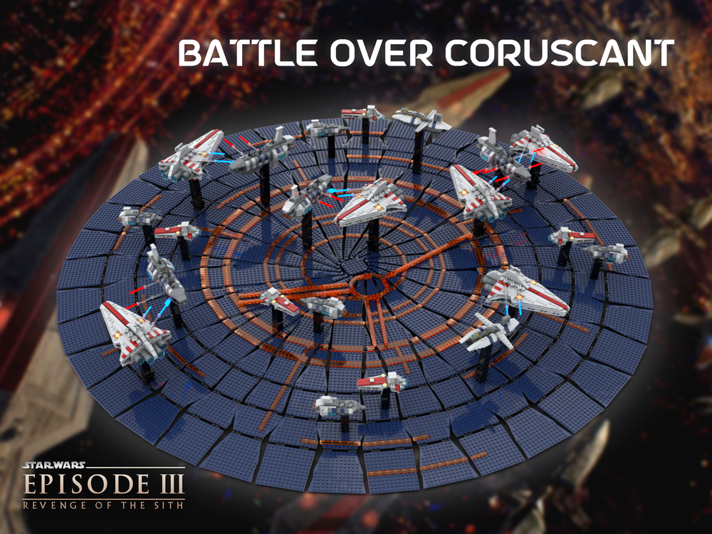 Lego Battle over Coruscant