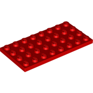 Lego Plate 4 x 8 / Red