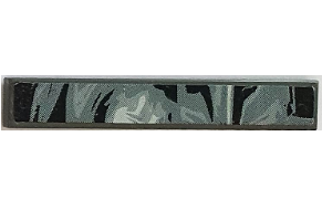 Lego Tile 1 x 6 with Black and Gray Swirl Pattern #1 (Sticker) - Set 8161 / Dark Bluish Gray