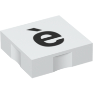 Lego Duplo Tile 2 x 2 with Lowercase 'è' Print