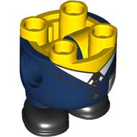 Lego Minion Body, Dark Blue Suit, AVL Logo print / Yellow
