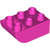 Lego Duplo Brick 2 x 3 with Curved Bottom / Dark Pink