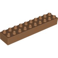 Lego Duplo Brick 2 x 10 / Medium Nougat
