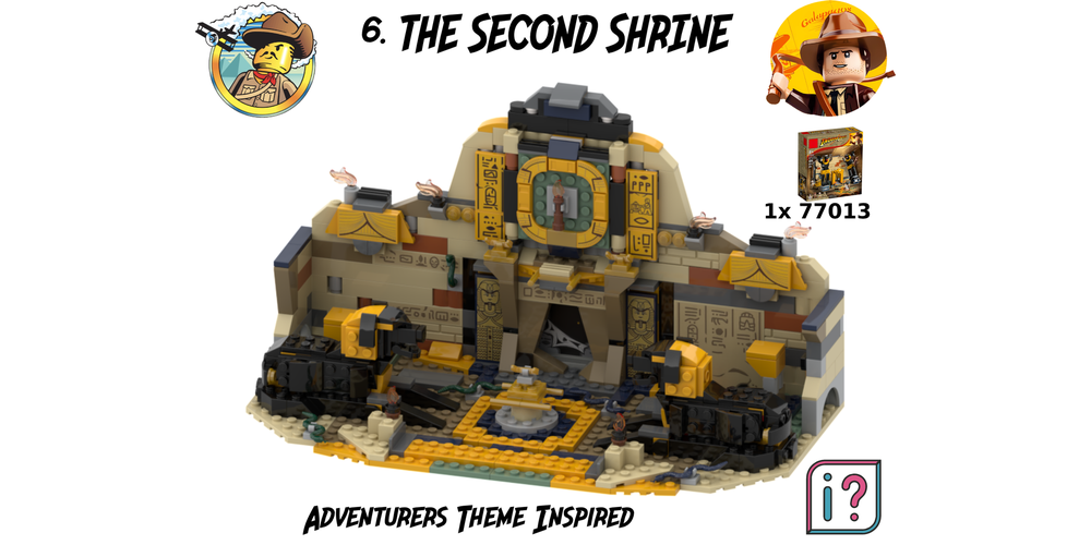 Lego Adventurers Chapter 6.The Second Shrine, Alternative Build For 1x 77012