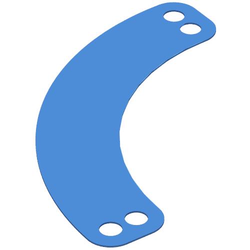 Lego Science & Technology Panel - Curved / Trans-Dark Blue