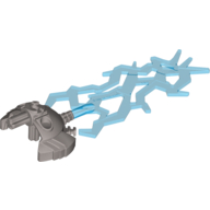 Lego Large Figure Weapon Lightning, Triple with Marbled Blue Bolt Pattern