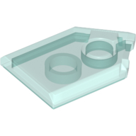 Lego Tile Special 2 x 3 Pentagonal / Trans-Light Blue