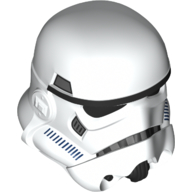 Lego Large Figure Head Stormtrooper Commander / White
