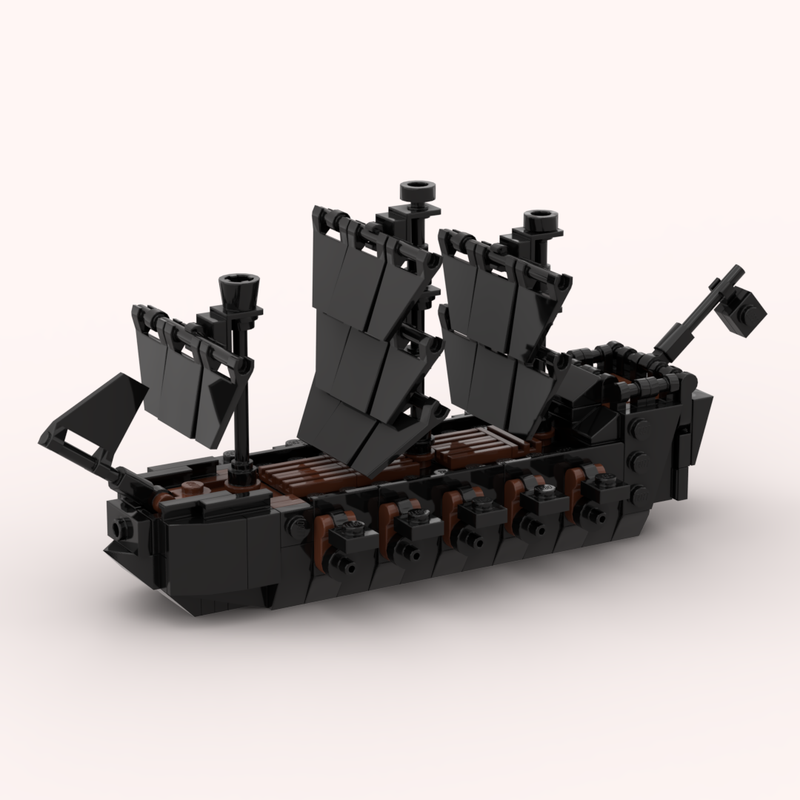 Lego Black Boat in Bottle