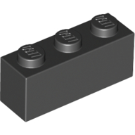 Lego Brick 1 x 3 / Black