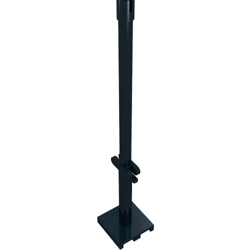 Lego Boat, Mast 2 x 2 x 9 2/3 Bar with Slot on Top and 2 Finger Hinge on Two Sides / Black