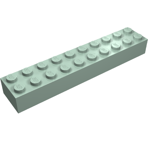 Lego Brick 2 x 10 / Sand Green