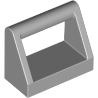 Lego Tile Special 1 x 2 with Handle / Light Bluish Gray